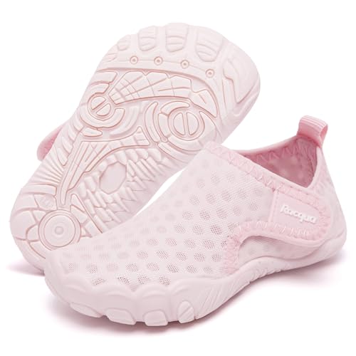 Racqua Baby Wasserschuhe Kleinkind Aqua Pool Schuhe Strand Schwimmen Meer rutschfest Schnell Trocken im Freien leichte Schuhe Kleinkinder Mädchen Rosa 27