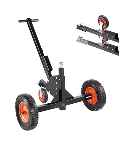VEVOR 2-in-1-Anhängerwagen, Rangierhilfe Anhänger, 680,4 kg Stützlast, 56 und 66 cm einstellbare Höhe, 50,8 mm Kupplungskugel, 38 cm Luftreifen, zum Bewegen von Wohnmobilanhängern