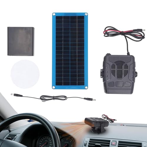 Solar Autoheizung - Elektrische Enteisungsheizung, Tragbare Autoheizung Mobil | 30w Solarstrom Set Zum Trocknen Heizen, Effiziente Solarpanel Fahrzeug Heizung, Ideal Für Winter Camping