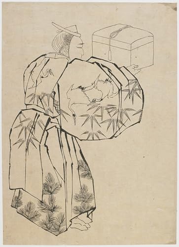 YIMACBJXX Bekannt Leinwand Drucken Poster Wandbilder Ein Gerichtsbote Von Katsushika Hokusai Modern Poster für Wohnzimmerdekoration 60x90cm