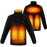TOUVE Beheizte Jacke, Polarfleece-Heizjacke Beheizbare Weste Heated Jack für Damen Herren, Prämie Beheizbare Jacke, 3 Einstellbar Temperatur Elektrischer Beheizte Weste（Enthält keine Powerbank）