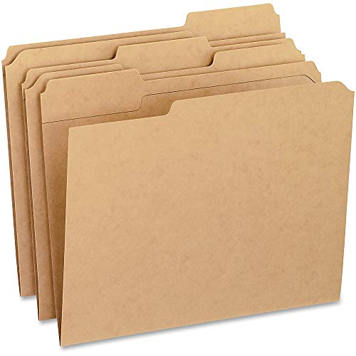 Pendaflex RK15213 Aktenordner, 2-lagig, dunkles Kraftpapier, 1/3 Schnitt oben, Brief oben, Braun, 100 Stück
