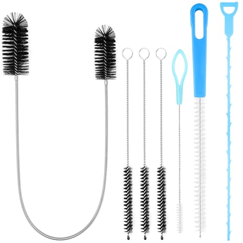 CONJURAIDE 7 Stück Abflussreiniger Spirale, Abflussbürste Rohrbürste Rohrreinigungsspirale Rohrreinigungsbürste Reinigungsbürsten Abflussspirale Drain Cleaner Schlauchbürste für Abfluss Pipe Cleaner