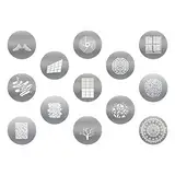 GOBO Sets für Godox Aluminiumlegierung Optischer Konische Snoot,13 x Gobos Grafikkarten Metallplatten mit Hohlmustern für Kunst Spezialeffekte,Fotografie Zubehör für GOBO Projektor Bowens (Group Ⅳ)
