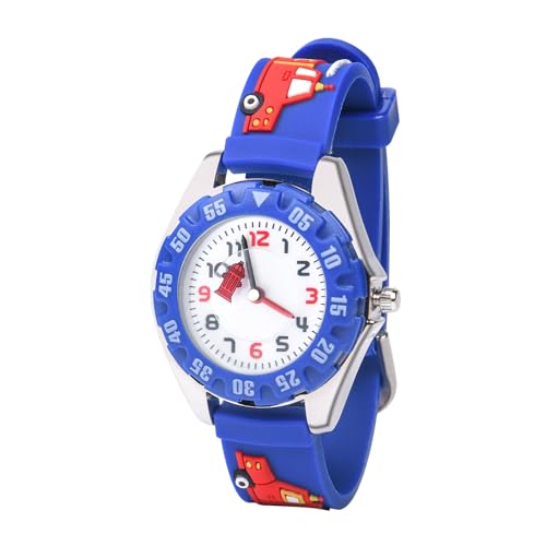 Vicloon Kinder Analog Quarz Uhr, Kinder Uhr mit 3D Cartoon Design, 30M wasserdichte, Silikon Armband, Japanischen Quarzwerk, Gut Lesbar, Lern Armbanduhr für Kind, Jungen und Mädchen