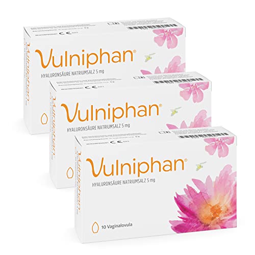 Vulniphan Vaginalovula, 3 x 10 St: Zur Behandlung von Scheidentrockenheit und Förderung der Regeneration der Vaginalschleimhaut, mit Hyaluronsäure