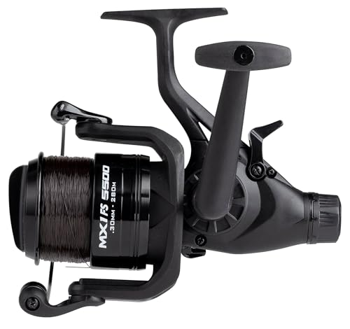 Mitchell MX1 FS 5500 Angelrolle mit Schnur - Spinnrolle und Freilaufrolle für Angler - Robuste, leichte Aluminiumkonstruktion - Anfängerfreundliche Karpfen Rolle, Hecht, Zander, Forelle uvm