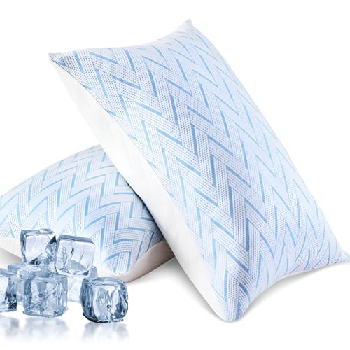 HKYLRAN Höhenverstellbar Memory Foam kopfkissen 40x80 2er Set,Kissen Atmungsaktive und waschbare Bettkissen für Allergiker und Seitenschläfer, weich, fest und stützend