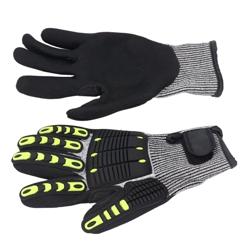 Fafeicy Sicherheitsarbeitshandschuhe, 4 Schnittwiderstandsmechaniker, Anti -Slip -Touchs -Bildschirmhandschuhe für Gartenbauarbeiten mit Ausgezeichnetem ProtectiveGloven (M)