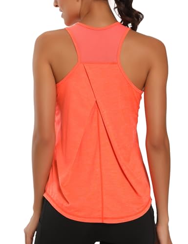 Dawnrole Damen Sport Tank Top Ärmelloses Leichte Fitness Top Yoga Oberteile