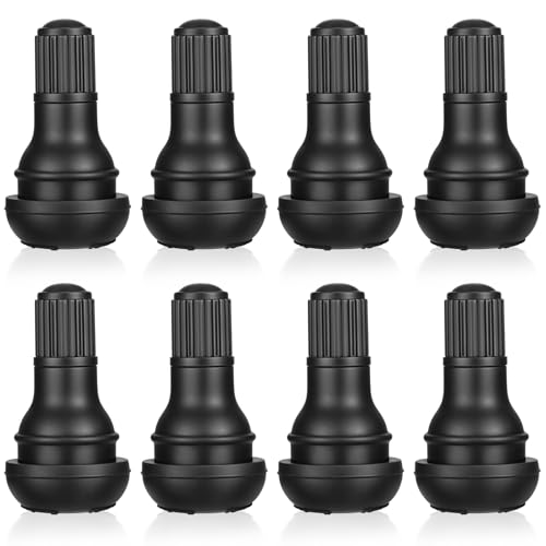 8 Stück Gummi Ventile TR412 Reifenventil Schwarz Autoventil Auto Gummiventil Felgenventile Reifen Snap-in Gummiventile Ventile, Felgen Ventile Universal Gummiventil Reifen Tubeless Ventil