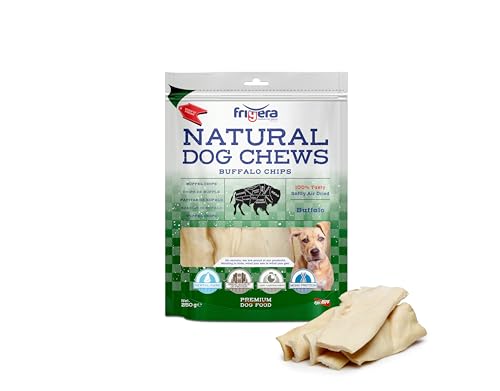 Frigera - Hundesnacks - Büffelchips 250g – Natürliche, Proteinreiche Leckerlis für Hunde
