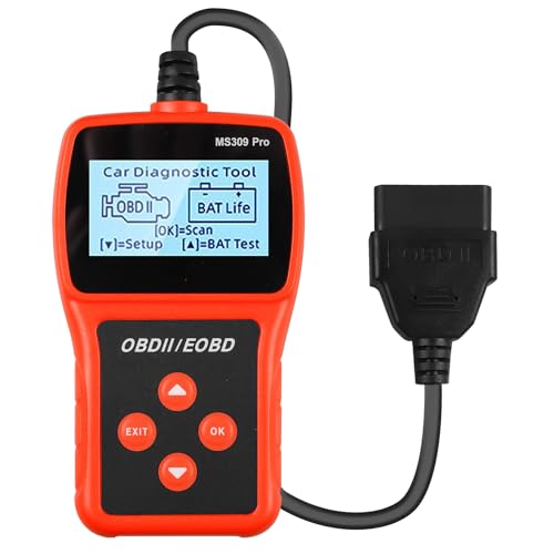 OBD2 Diagnosegerät, Auto OBD2 Scanner Codeleser, KFZ Diagnosewerkzeuge mit DTC-Definition für Alle OBD II Fahrzeuge, 10 Sprachen, Spannungserkennung und -überwachung, KFZ-Fehlercode-Lesegerät