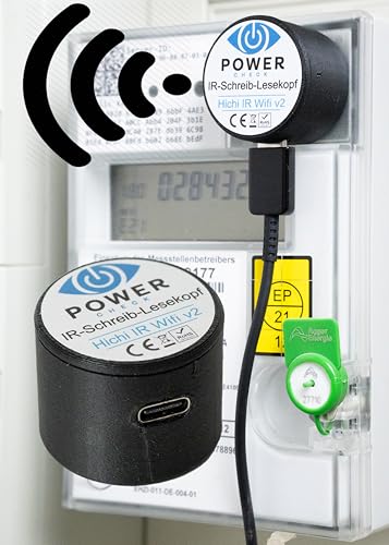Hichi Wifi USB-C, IR Lesekopf für Stromzähler optisch auslesen - SmartMeter - Volkszähler - Optokopf - Wlan