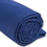 IPEA Baumwollstoff Popeline Blau - 200 cm x 150 cm - Made in Italy - Meterware zum Nähen, Bekleidung, Futter, Wohnaccessoires, Patchwork, Stoff einfarbig zum Nähen
