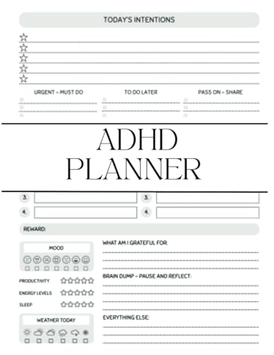 Executive Function Planner for ADHD Adults/Students, Daily Focus Planner to Beat Time Blindness & Overwhelm, Undated ADHD Organization Planner with ... Tools: Perfect for the Neurodivergent Brain
