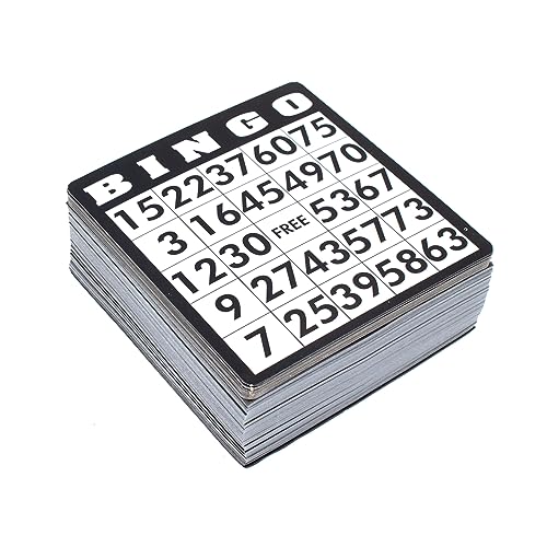 Kyto Bingo Karten Set 500 Stück | 60 Verschiedene Karten großes 500er Set Bingo Karten aus Papier Zusatzkarten für traditionelles Bingo Siel Spieleabende Freunde Familie Kinder Bingo Zettel