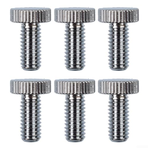 Schrauben-Set, 6 Stück, zum Einstellen der Feinabstimmung am Tremolo Ihrer E-Gitarre (Chrom)