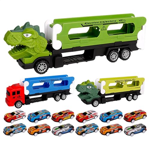 Generisch Dinosaur Carrier Truck, Dinosaur Car Truck Toys for, Transport Carrier Dinosaur Toys, Educational Dinosaur Transport Truck with 12 Toy, Learning Games for Kids, Dinosaur Vehicle Set