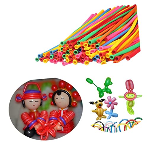 TOPPERFUN 100Stücke Latexballons Modellierballons Gemischten Farben für Kreative Partydekorationen und Feiern für Ballonkünstler und Bastelprojekte