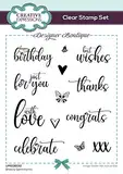 Creative Expressions UMSDB132 Designer Boutique – Breezy Sentiments – Transparentes Stempel-Set, durchsichtig, 6 x 4 inches