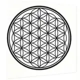 Indigos UG Aufkleber Blume des Lebens - 100x100mm schwarz - Heckscheibe - Heckscheiben Aufkleber - Sticker Tuning Boot Auto Laptop LKW