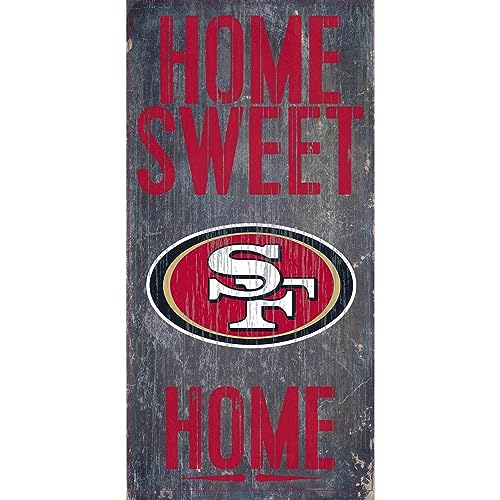 Fan Creations Holzschild San Francisco 49ers – Home Sweet Home 15,2 x 30,5 cm