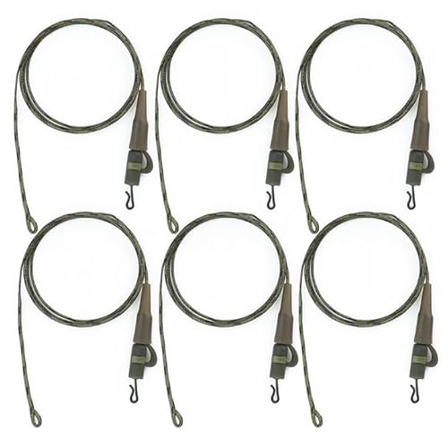 6pcs Karpfenangeln FüHrer Kernlinie Karpfen Clip FüHrt Linie Haar Rig Gebunden Drehverbinder ZubehöR (FBA-LC211)
