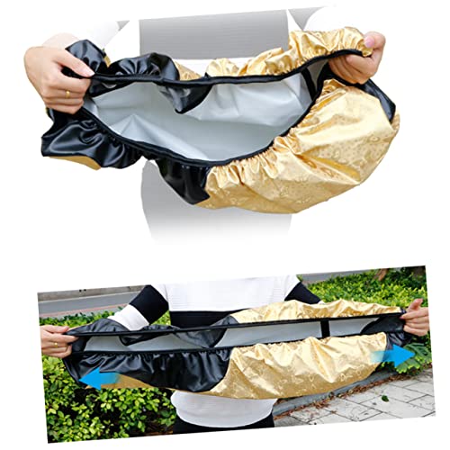 MUCKLILY Sonnenschutz Sitzbezug Motorradsattel Motorradlagerung Motorräder Schatten -luftsitzbezug Sitzschutz Schaffell Motorradpolsterung Roller Golden