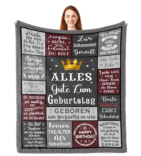Geburtstagsgeschenk für Männer, Geschenke für Männer Geburtstag, Geschenk Mann Geburtstag, Geschenkideen für Männer Freund Papa Opa, Geschenk für Mann der Alles Hat, Geburtstag Männer Decke 200x150CM