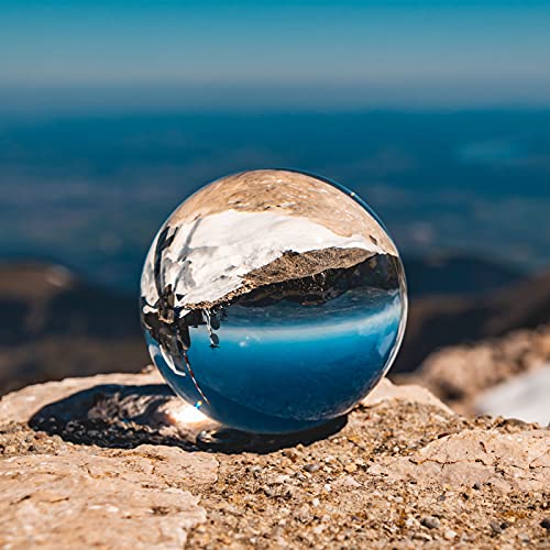 Siumir Kristallkugel mit Ständer K9 Klare Glaskugel Lensball 60 mm Fotografie Kugel für Meditation, Dekoration, Fotografie