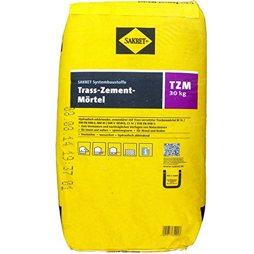 30 Kg Trasszementmörtel Trassmörtel für Natursteine außen + innen SAKRET