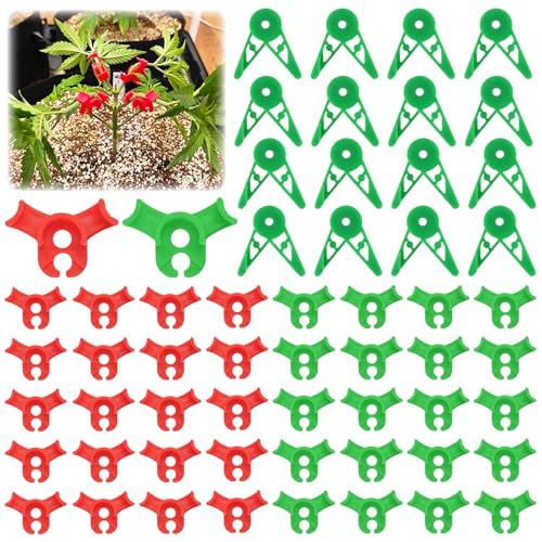 Axinyijia 120 Stück Pflanzenbieger, 90 Grad Pflanzen Bieger Clips, Lst Clips Low Stress Training für Garten Pflanzenclips