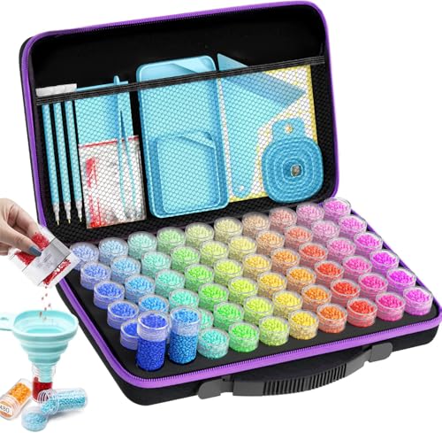 ARTDOT 60 Dosen Diamond Painting Zubehör Boxen, Portabilität Aufbewahrungsbox für Diamond Painting Erwachsene, Geschenk für Storage Diamant Painting Bilder Steine Perlen