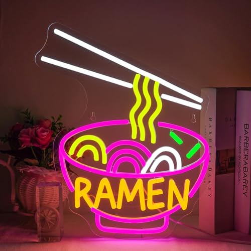 Horseneon Ramen Neon Schild Neonschild für Wanddekoration Nudel Licht Up Zeichen für Küche Restaurant Kneipe Zuhause Bar Küche Esszimmer Club japanische Nudelladen Schild Dekoration