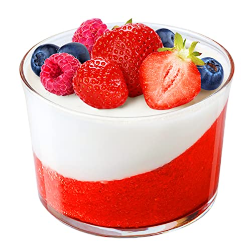 Konzept 11 - 12er Set Dessertgläser 150 ml, kleine, transparente Dessertschalen aus Glas für Tiramisu, Panna Cotta, Eis, Pudding, Joghurt-Müsli, und Schichtdesserts