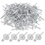Aluminium Blindnieten mit Großkopf, Flansch Popnieten 4,8 x 20mm (16mm Kopf), Silber Nieten für Kraftfahrzeuge, Möbel, Mechanische Ausrüstung (100 Stück)