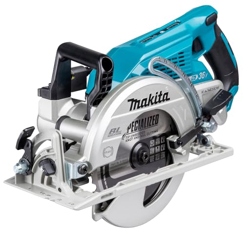 Makita DRS780Z Akku-Handkreissäge 65mm 2x18 V (ohne Akku, ohne Ladegerät), Blau/Schwarz