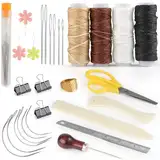 Buchbindematerialien, Buchbindewerkzeuge mit Kunststoffknochenordner, gewachstem Faden, Buchbinder-Kits für Anfänger, Buchbinderbedarf