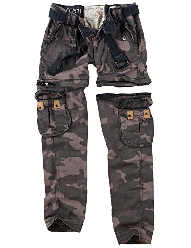 Surplus Raw Vintage Damen Cargohose Ladies Premium Trekking, blackcamo, 40