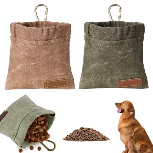Hunde Leckerlitasche,2 Stück 12cm*12cm Leckerlitasche Für Hunde,Futterbeutel,Leckerlibeutel Für Hunde,Leckerlitasche,Futterbeutel Hund Leckerli-Taschen Für Welpen Zum Hundetraining