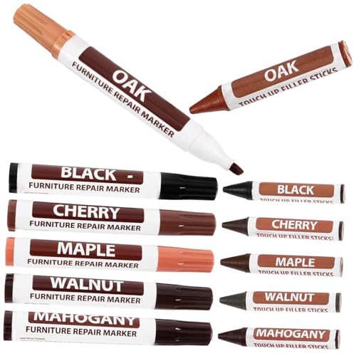 MOLUCKFU 1 Set Holzmöbelhersteller Kratzerreparaturstift Holzkratzreparaturmarker Möbelreparaturstift Möbelmarker Möbelreparaturhersteller Holzfüllermarker Farbstifte Farbmarker
