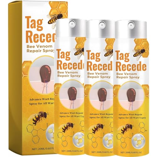 Tag Recede Bienengift, Tag Recede Bienengift Behandlungsspray, 20 ml Moondar Tag Entferner Spray (3 Stück)