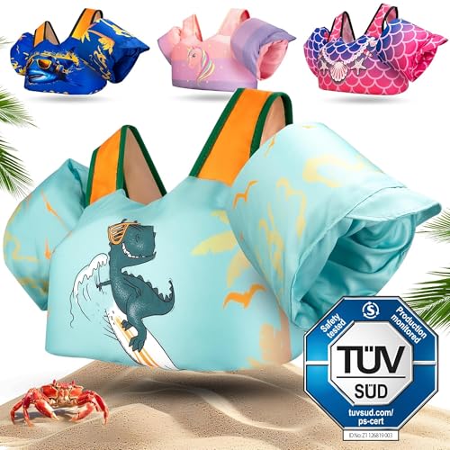 KIDVERSE Schwimmweste Kinder 2-6 Jahre - Geprüfte Qualität - Schwimmweste mit Schwimmflügel für Kinder - Schwimmhilfe für Jungen & Mädchen bis 30kg - Auftriebsweste Kinder - Schwimmtraining