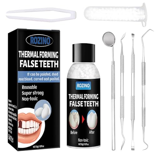 Zahnreparaturset,Zahn Reparatur Set Zahnreparaturset Dauerhaft Temporary Tooth Repair Kit Provisorischer Zahnersatz Zähne Zum Aufstecken Instant Furniere Zahnersatz, mit 5g TemporäRes Zahnreparatur