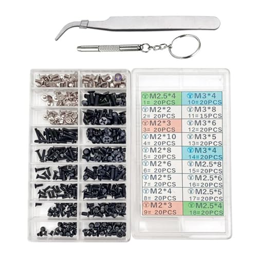 Vervollständigt 335pcs Laptop Schraubenabschnitt Allgemeine Laptop Schraubenscheiben Set Montageschrauben Für Computerwartung Eingestellt