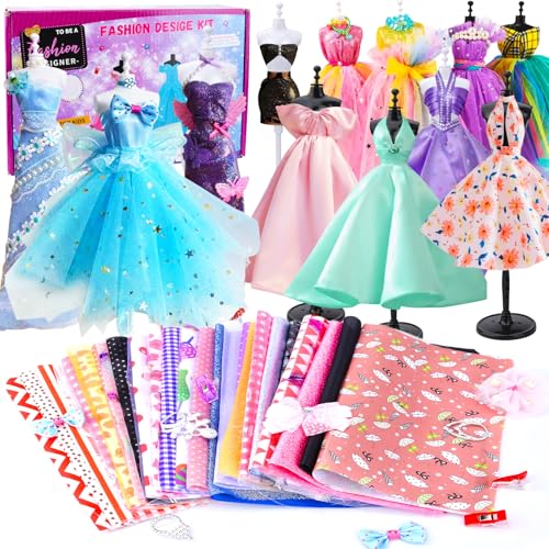 KIMIGO Modedesign Bastelset für Mädchen, 1200+ Stücke Kreativität DIY Kunst Set, Fashion Designer Geschenke für Kinder 6+ Jahre