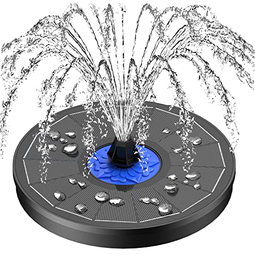 SZMP 2024 NEU Solar Springbrunnen für aussen 100% Glas, 3.5W Solar Teichpumpe mit 8 DIY Effekte Solar Wasserpumpe Solar schwimmender Fontäne Pumpe für Garten, Vogel-Bad, Teich, Fisch-Behälter