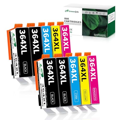 Greenjob 364XL Patronen Kompatible für HP 364 Druckerpatronen Multipack für HP Deskject 3520 Photosmart 5520 5510 Officejet 4622 6520 4622 5515 7520 5522 6510 b109a b110a 3070A (10er-Pack)
