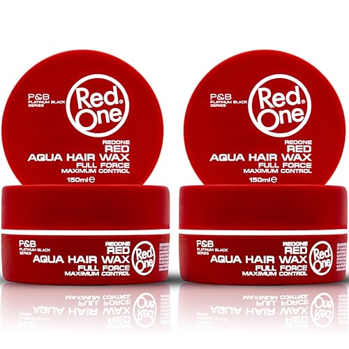 RedOne Aquatisches Haarwachs Rot 150ml | Kantenkontrolle | Ultra-Halt | Haarwachs für Männer und Frauen | Erdbeerduft | Maximale Kontrolle - 2 Stück